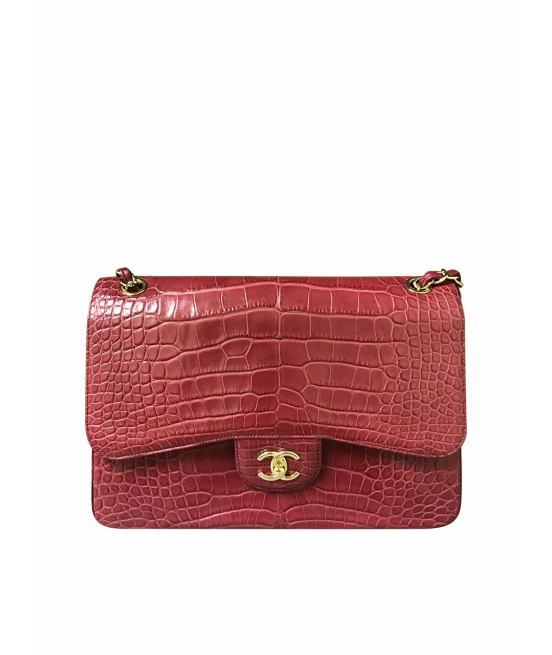 CHANEL Бордовая сумка через плечо из экзотической кожи, фото 1
