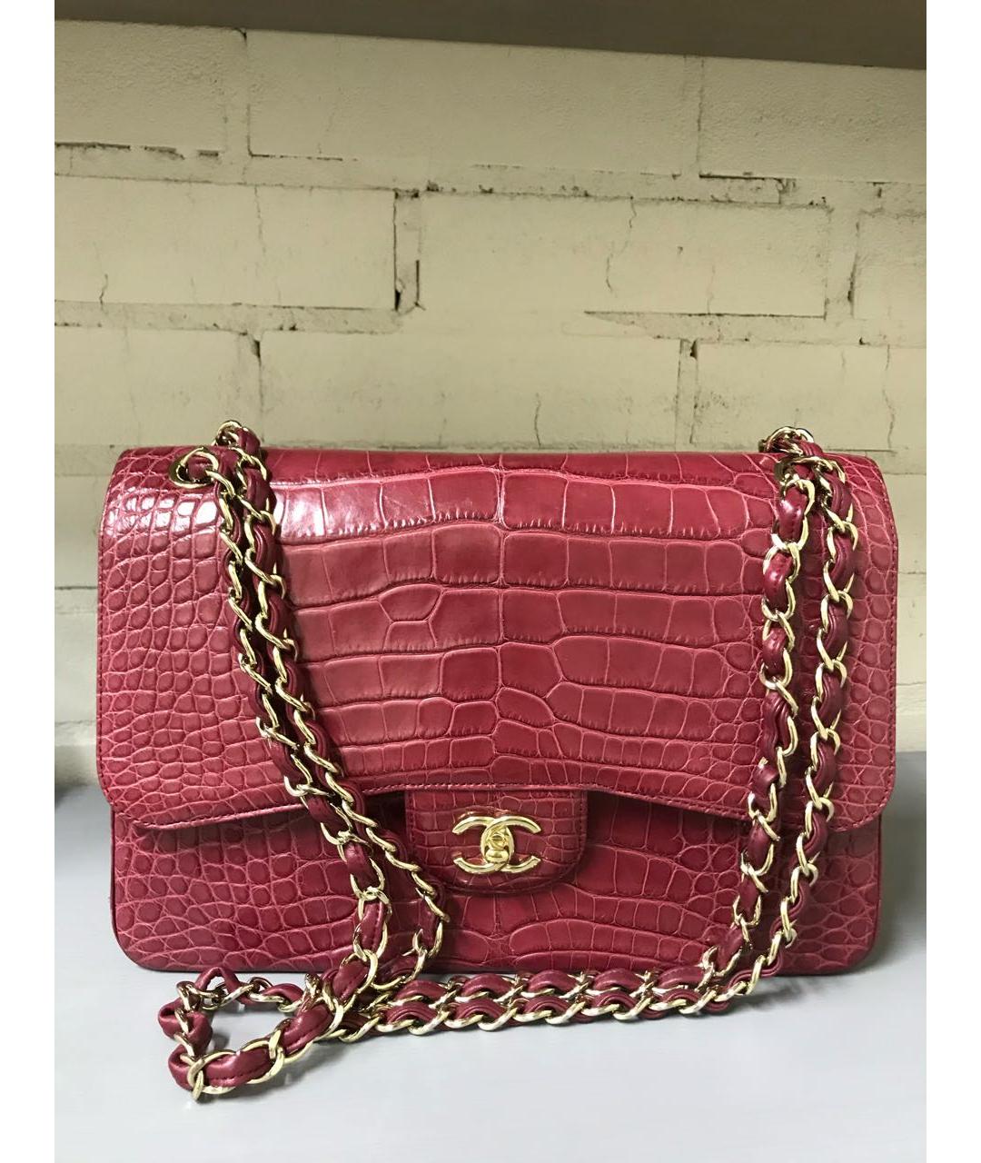 CHANEL Бордовая сумка через плечо из экзотической кожи, фото 2