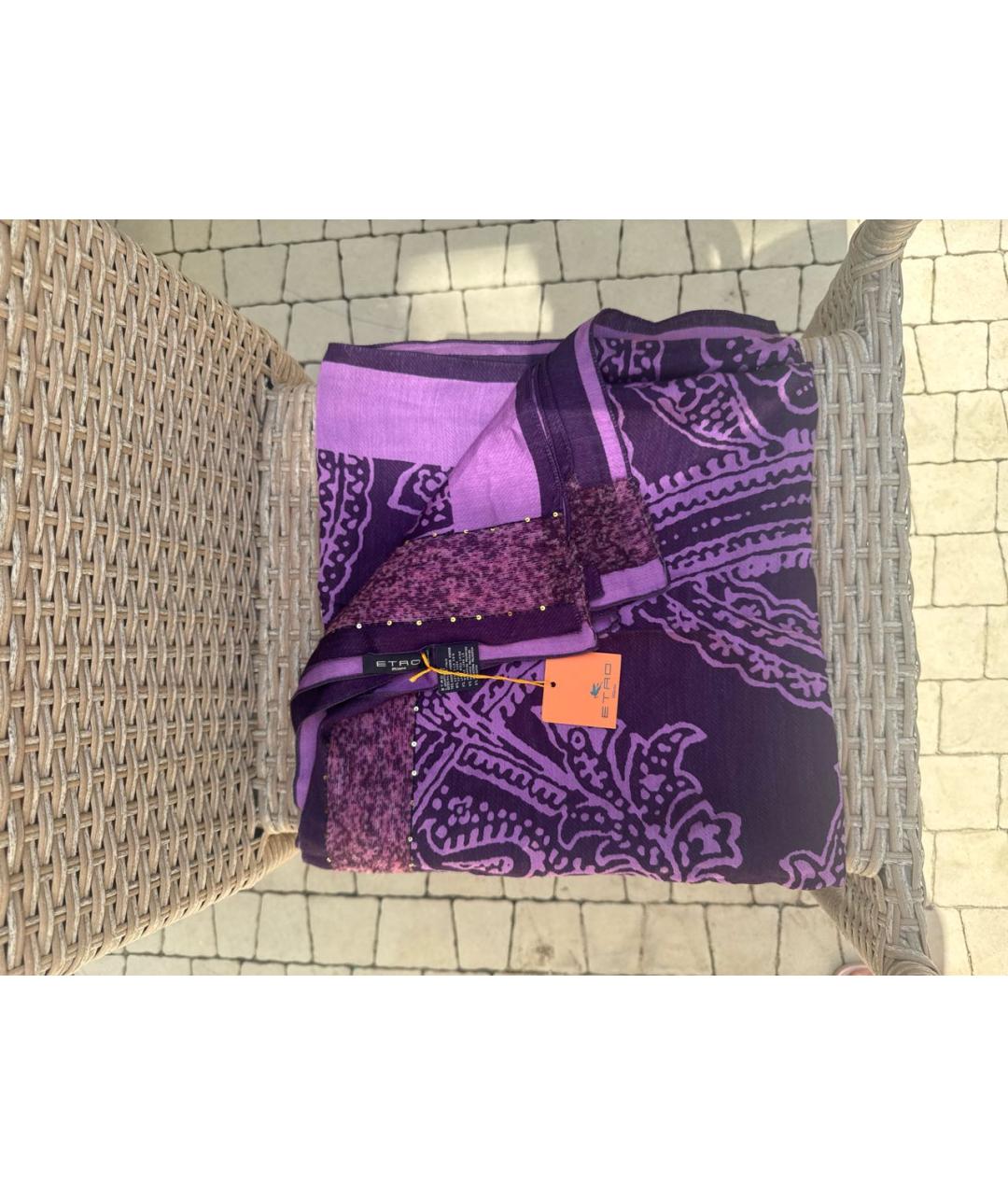ETRO Фиолетовый платок, фото 5
