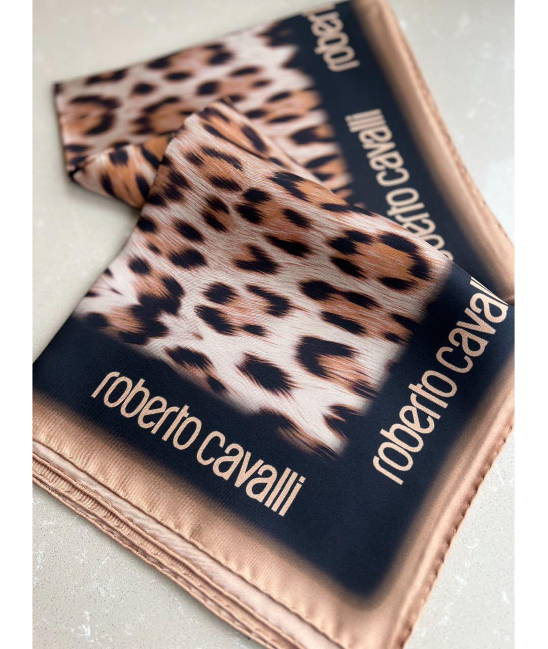 ROBERTO CAVALLI Коричневый платок, фото 4