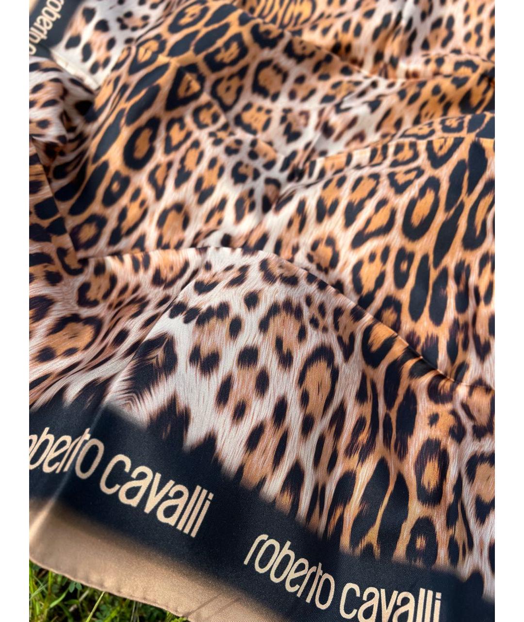 ROBERTO CAVALLI Коричневый платок, фото 3