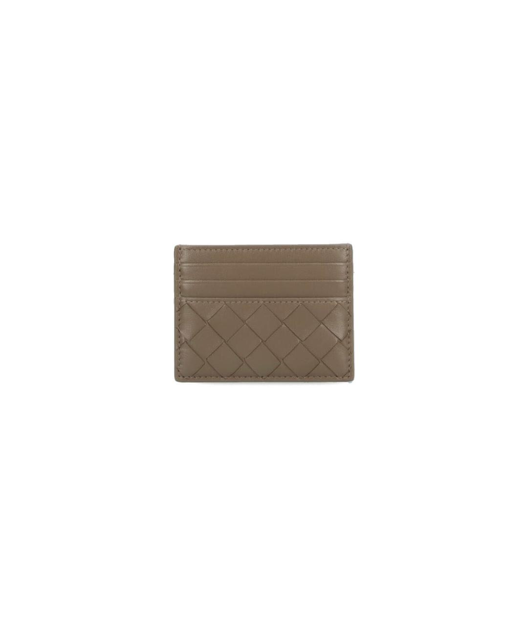 BOTTEGA VENETA Коричневый кожаный кардхолдер, фото 2