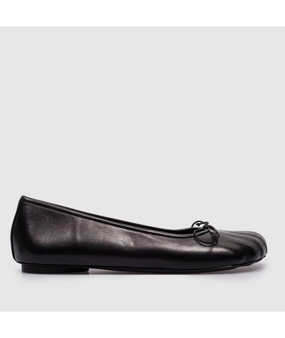 BALENCIAGA Черные кожаные балетки, фото 5