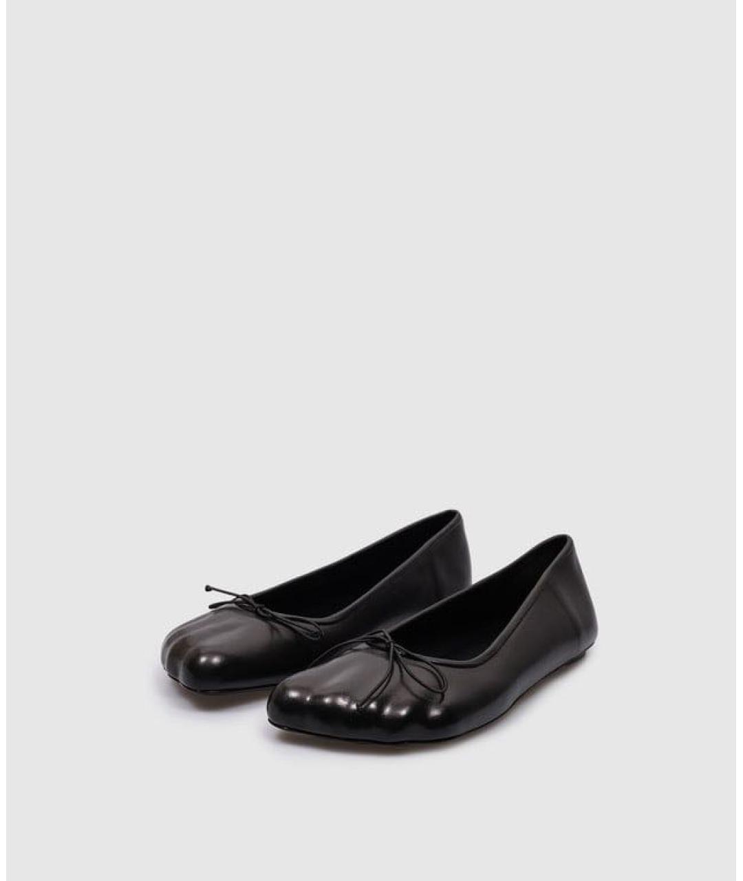 BALENCIAGA Черные кожаные балетки, фото 2
