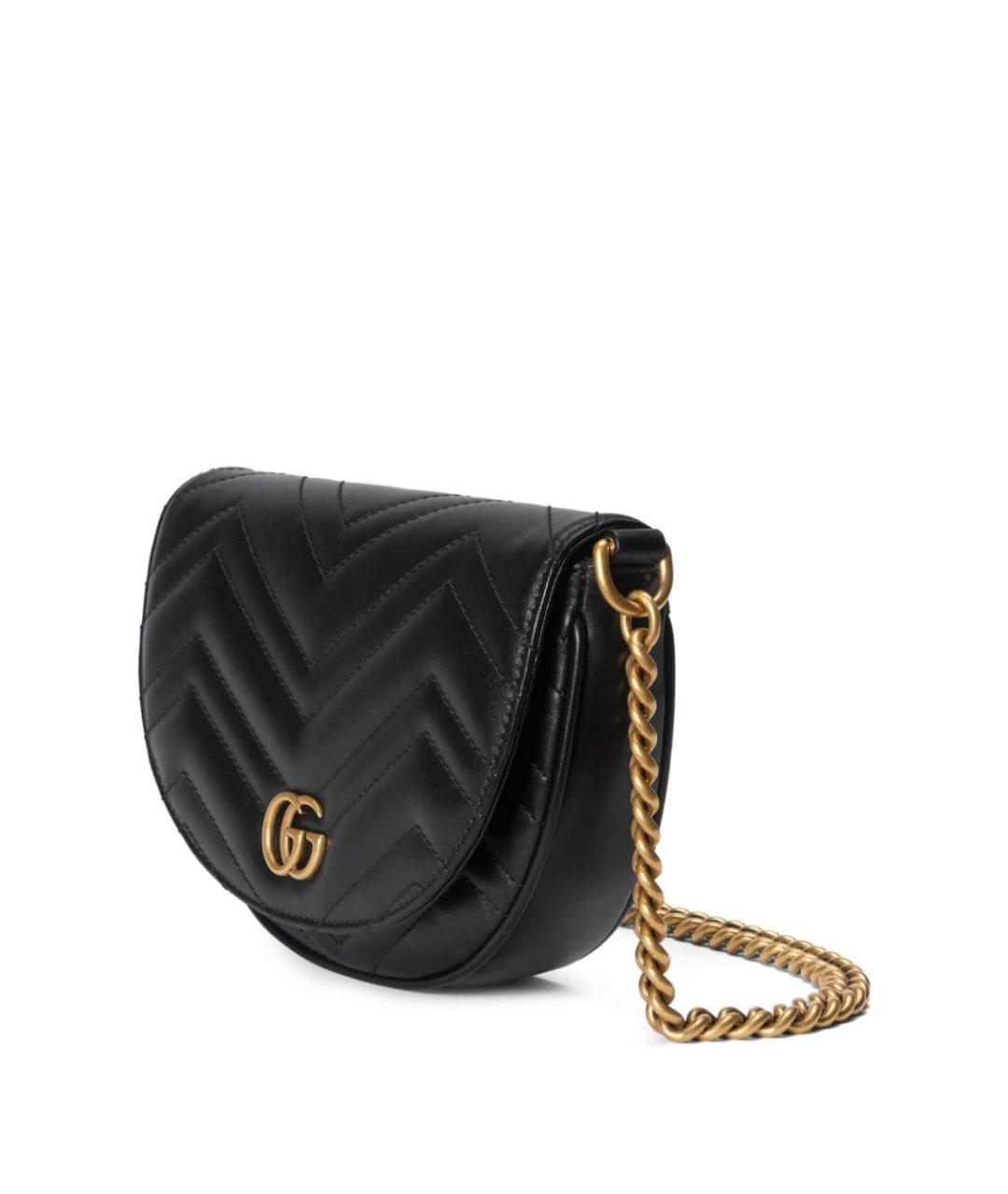 GUCCI Черная кожаная сумка через плечо, фото 4