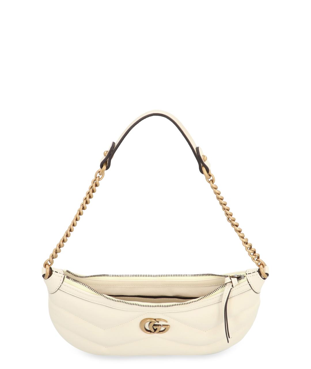 GUCCI Бежевая кожаная сумка через плечо, фото 4