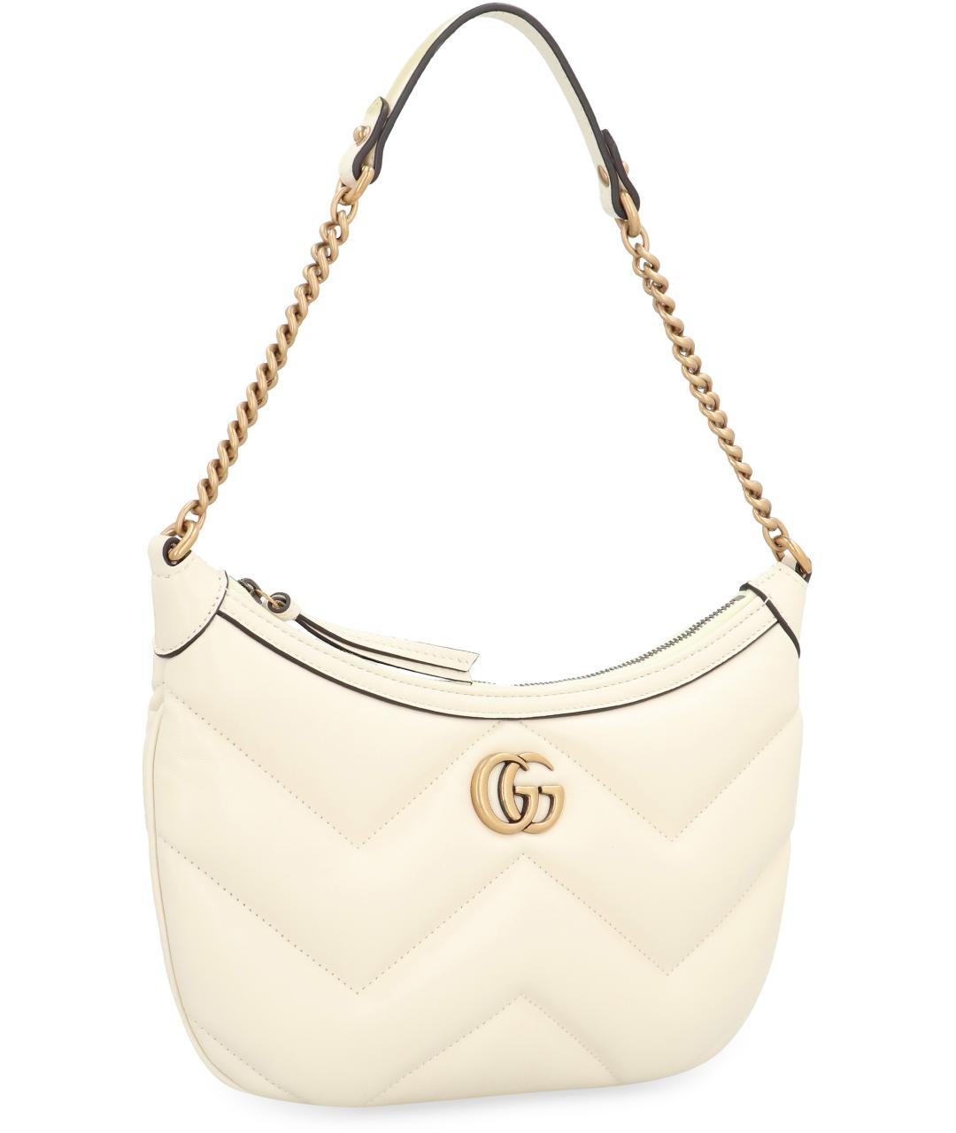 GUCCI Бежевая кожаная сумка через плечо, фото 2