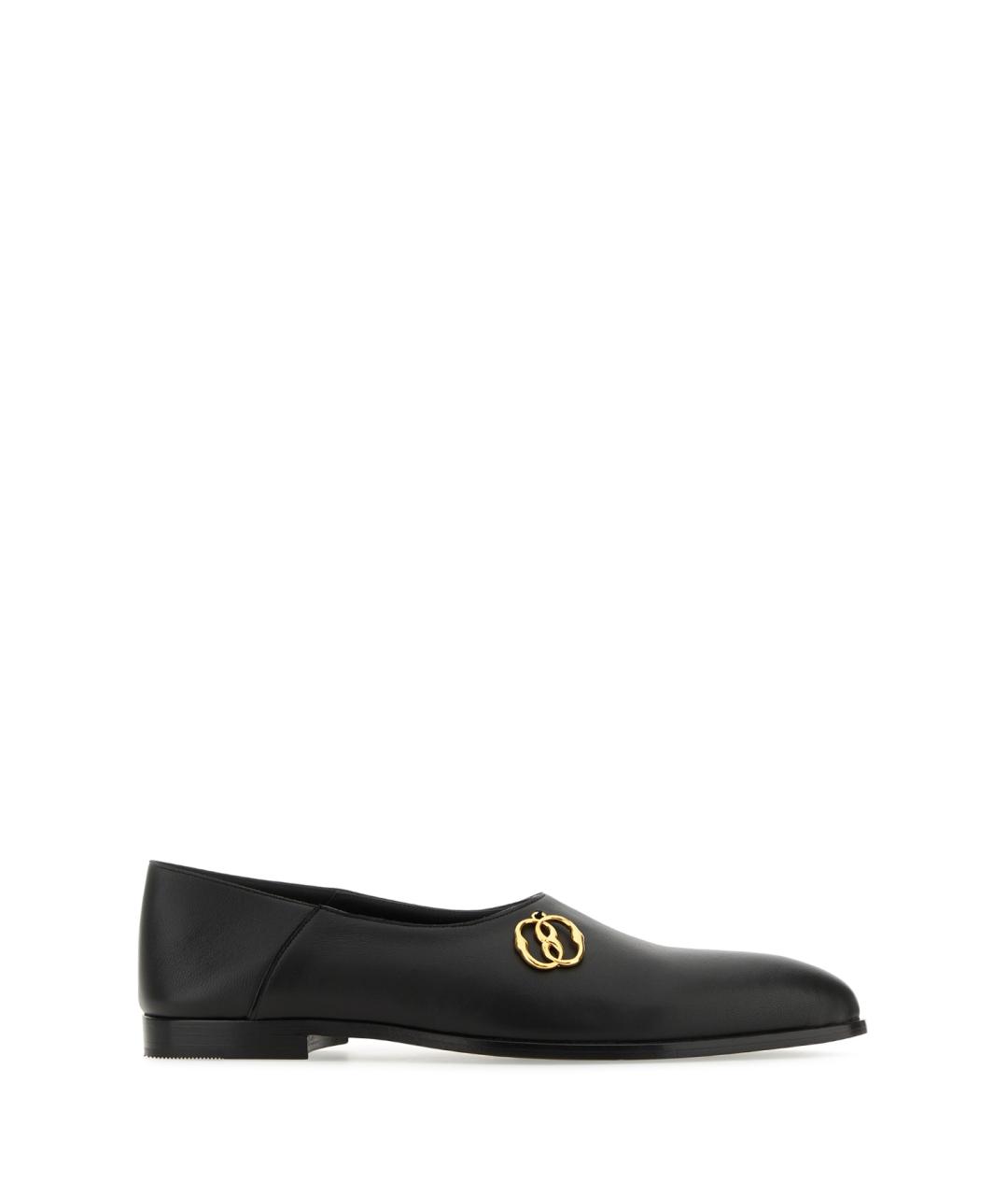 BALLY Черные кожаные лоферы, фото 1