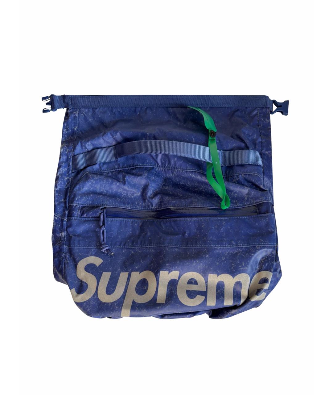 SUPREME Синяя сумка на плечо, фото 1