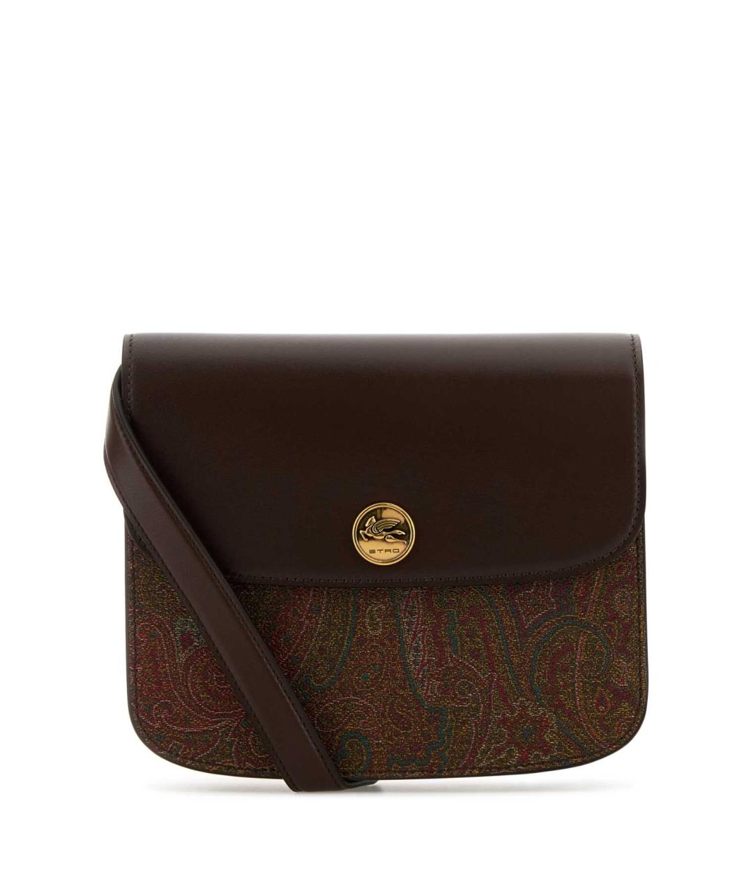 ETRO Коричневая кожаная сумка через плечо, фото 1