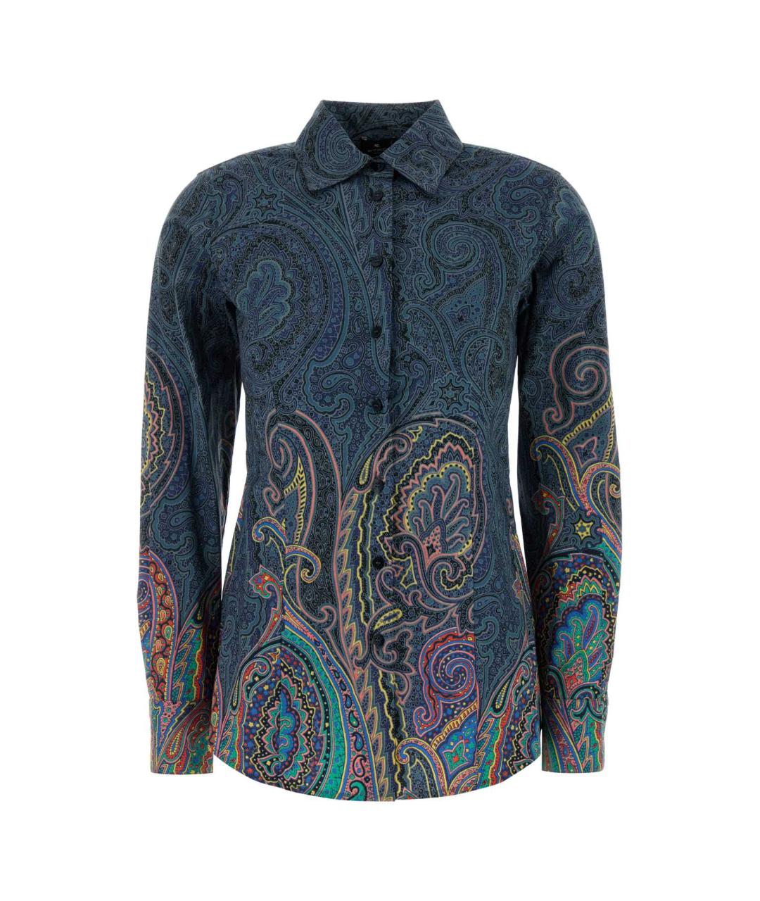 ETRO Синяя хлопковая рубашка, фото 1