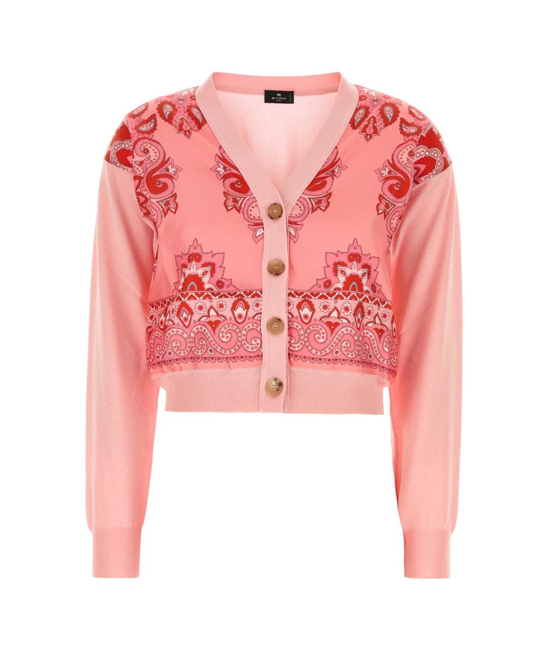 ETRO Розовый хлопковый кардиган, фото 1