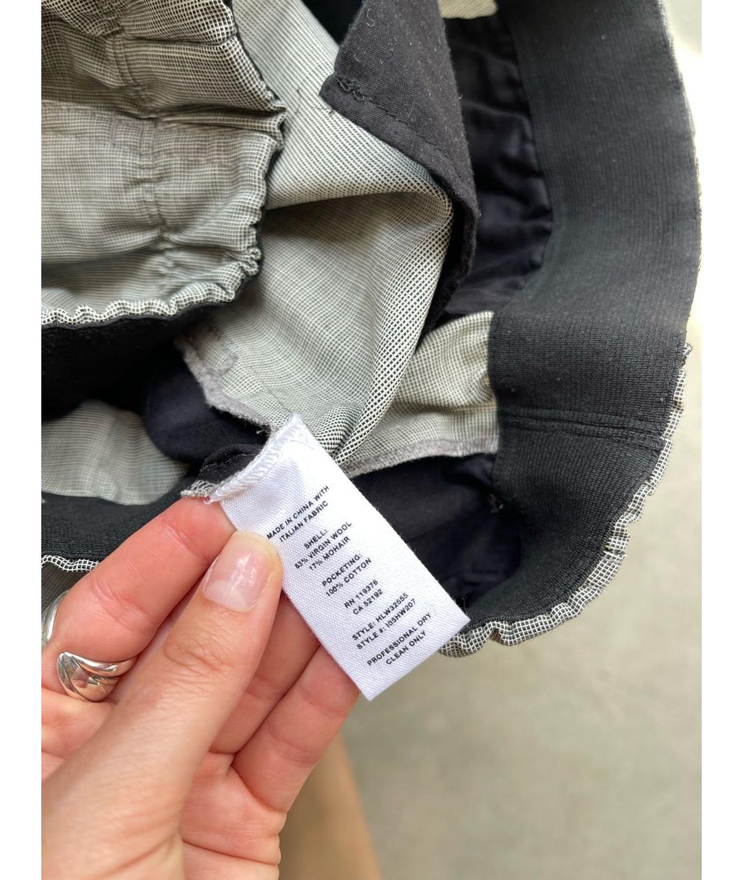 HELMUT LANG Серые шерстяные прямые брюки, фото 6