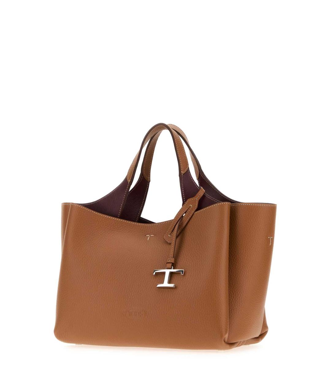 TOD'S Коричневая кожаная сумка с короткими ручками, фото 2