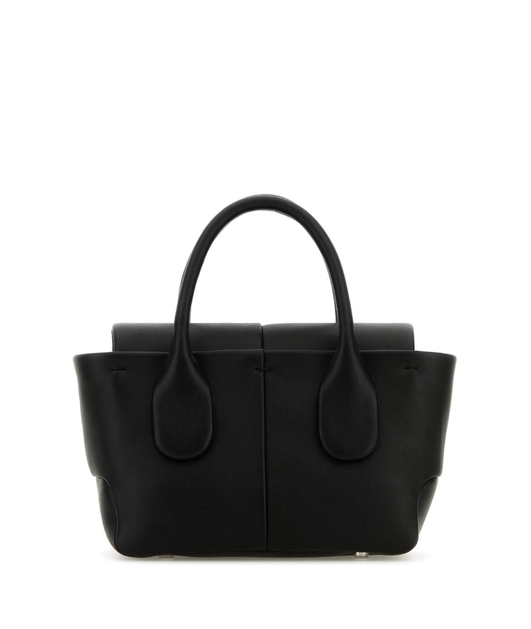 TOD'S Черная кожаная сумка с короткими ручками, фото 3