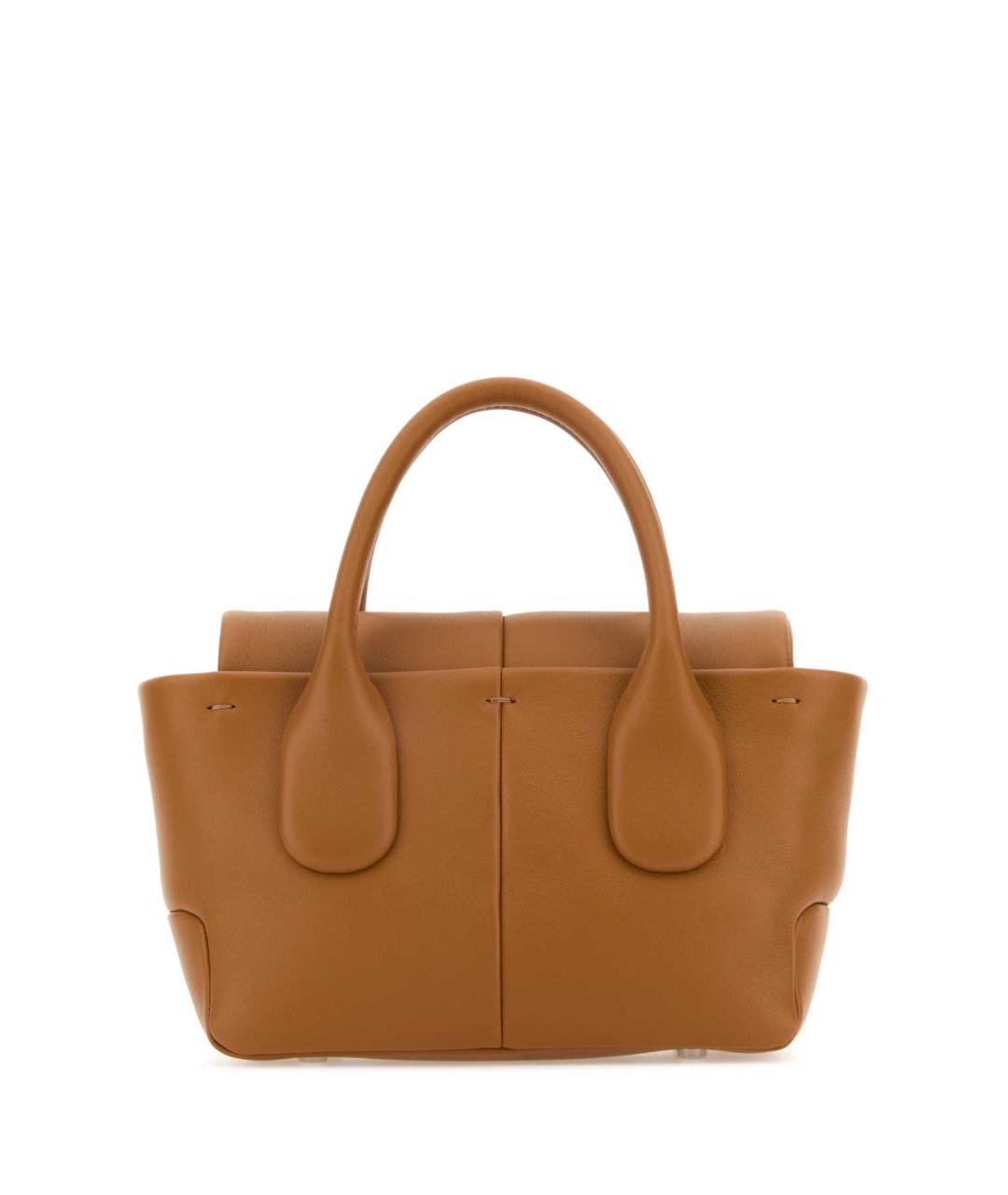 TOD'S Коричневая кожаная сумка с короткими ручками, фото 3