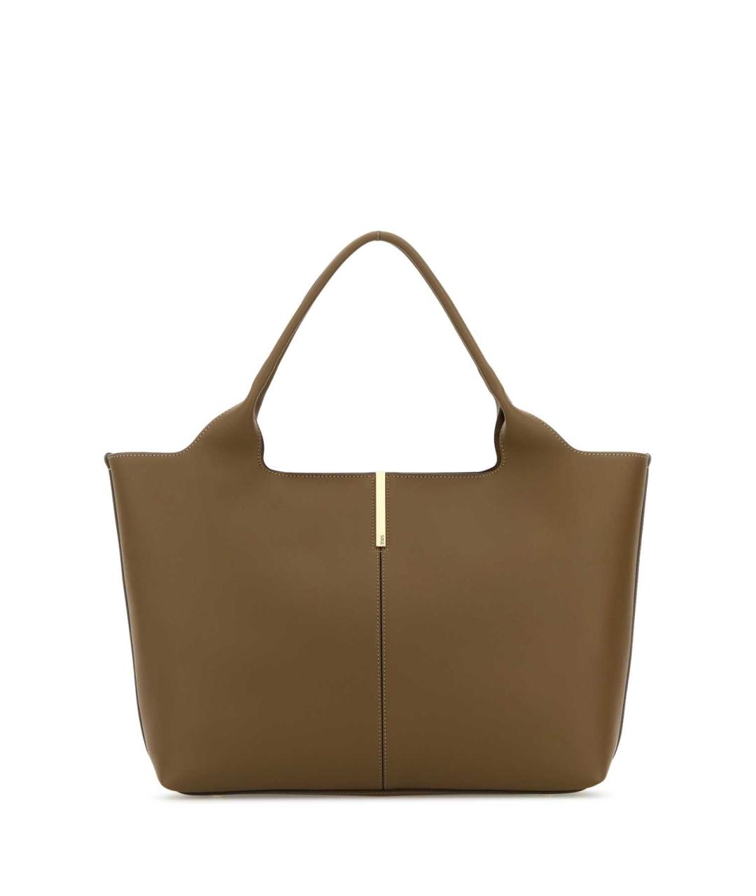TOD'S Коричневая кожаная сумка тоут, фото 1