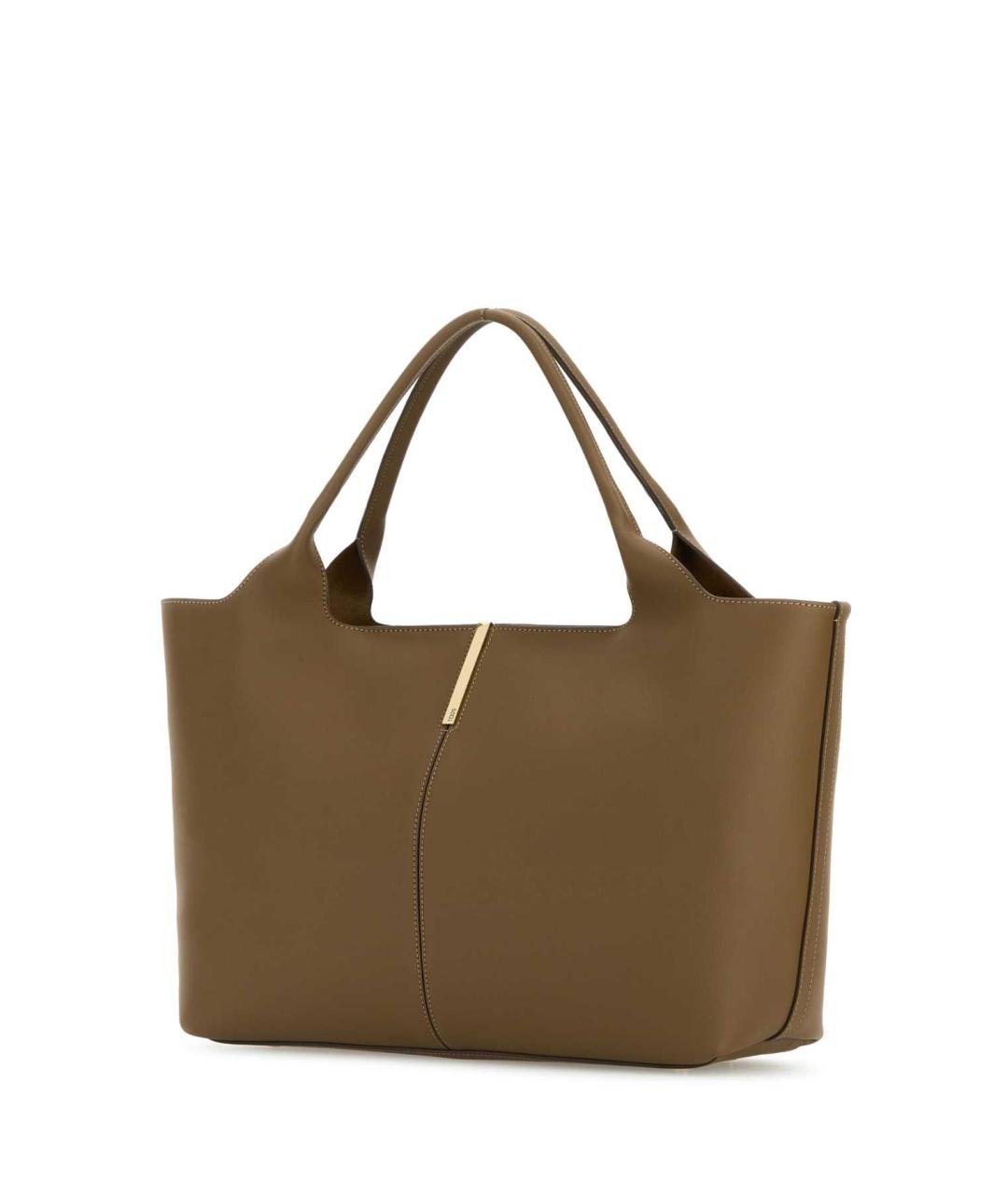 TOD'S Коричневая кожаная сумка тоут, фото 2
