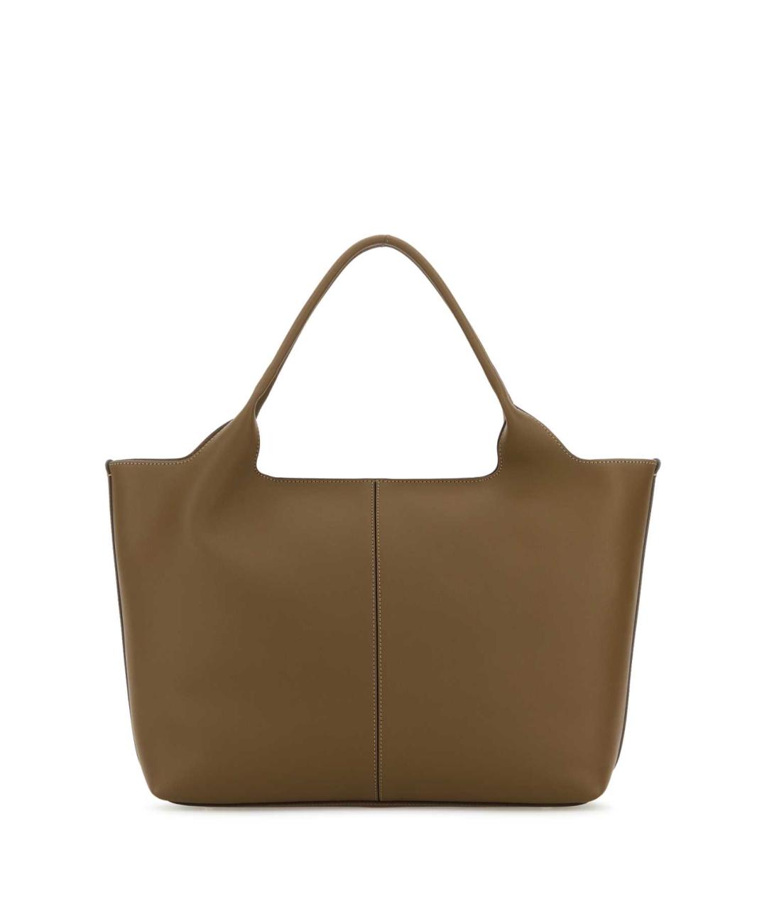 TOD'S Коричневая кожаная сумка тоут, фото 3