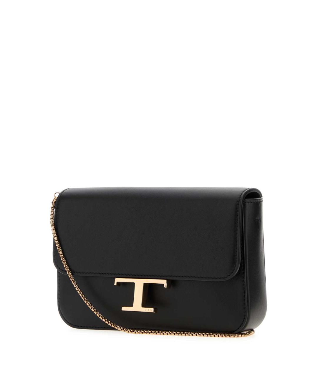 TOD'S Черная кожаная сумка через плечо, фото 2