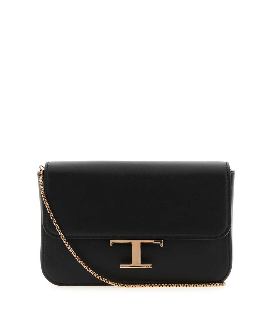 TOD'S Черная кожаная сумка через плечо, фото 1
