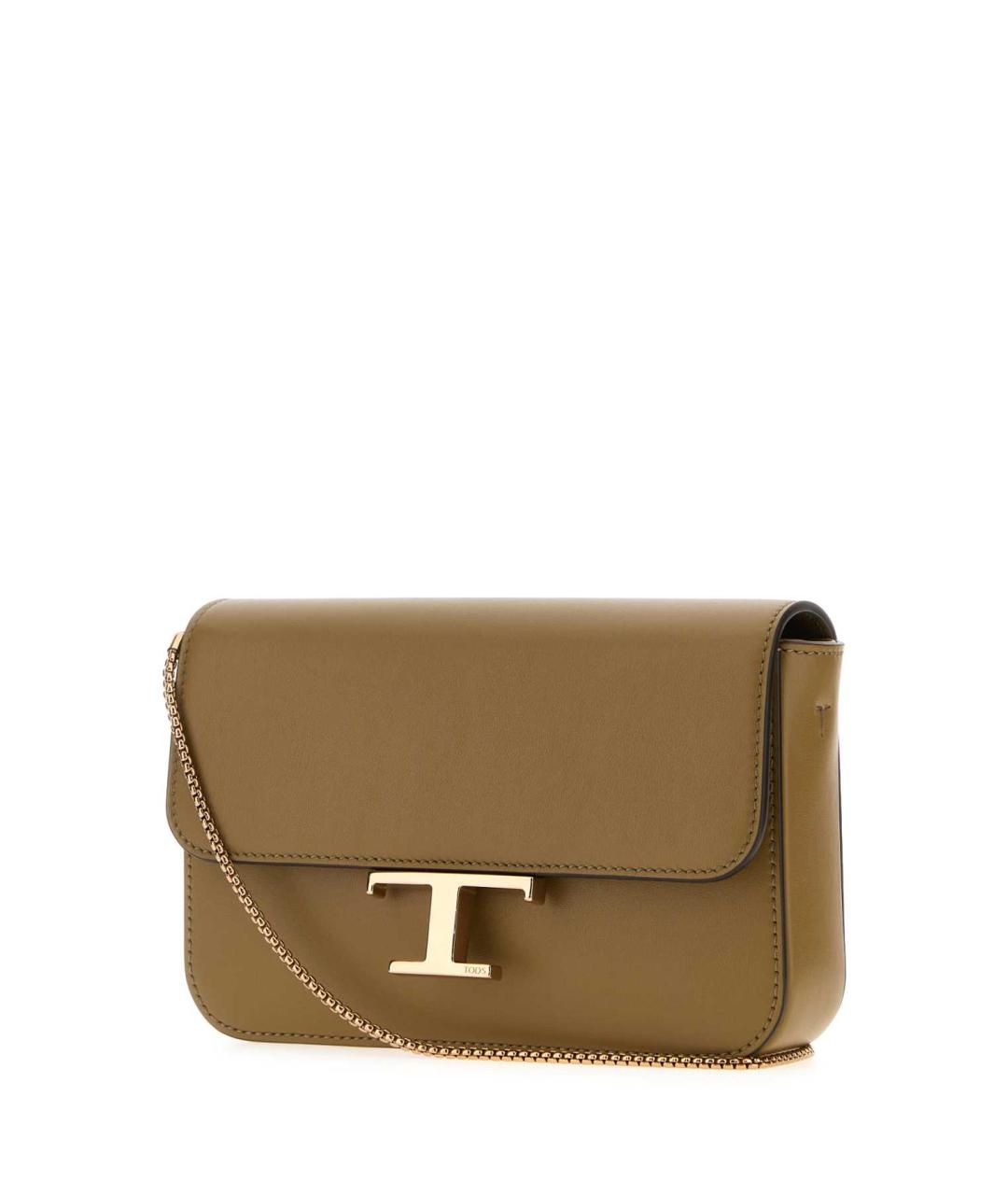 TOD'S Зеленая кожаная сумка через плечо, фото 2