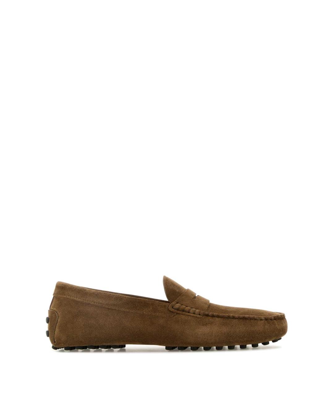TOD'S Коричневые замшевые лоферы, фото 1