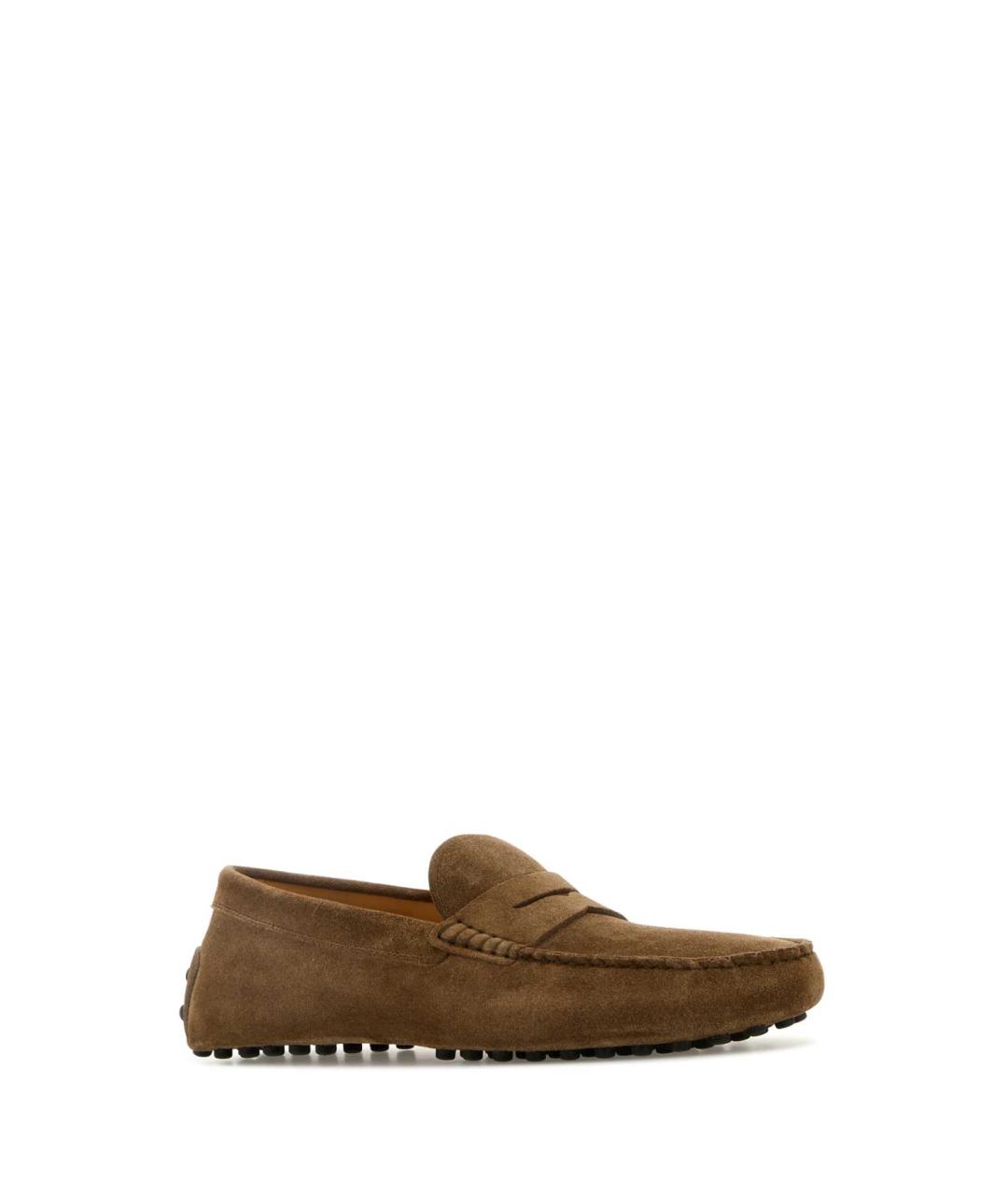 TOD'S Коричневые замшевые лоферы, фото 2