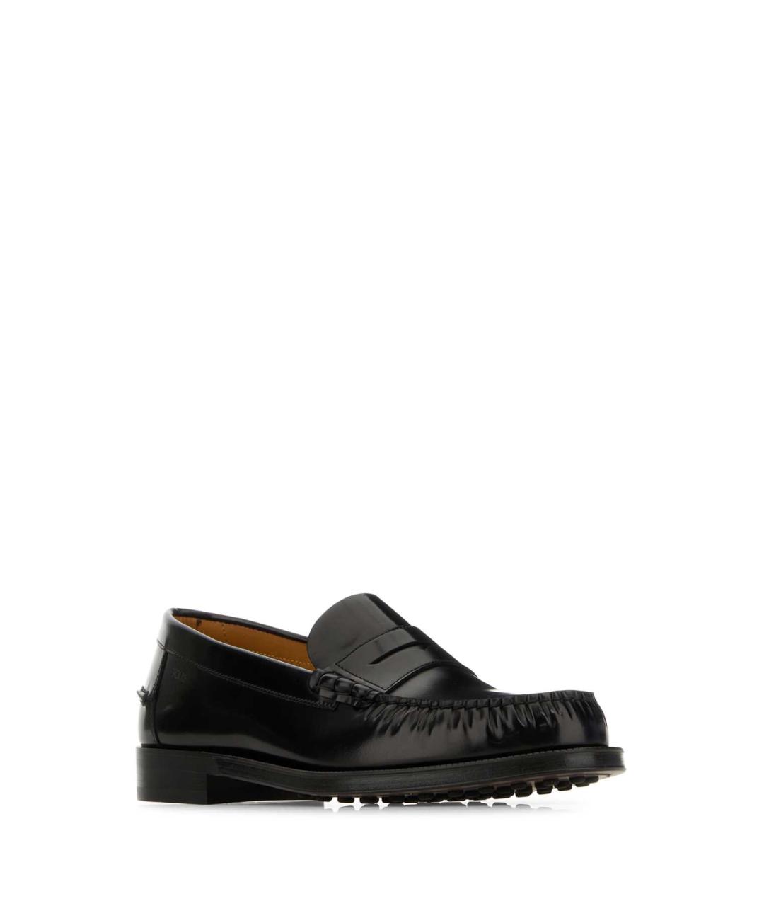 TOD'S Черные кожаные лоферы, фото 2