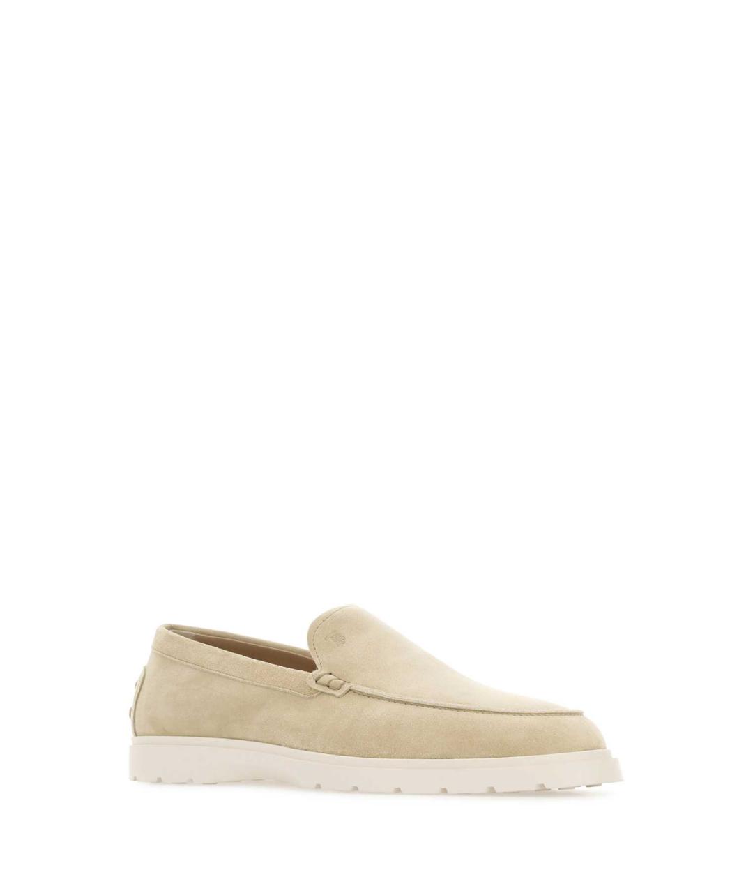 TOD'S Бежевые замшевые лоферы, фото 2