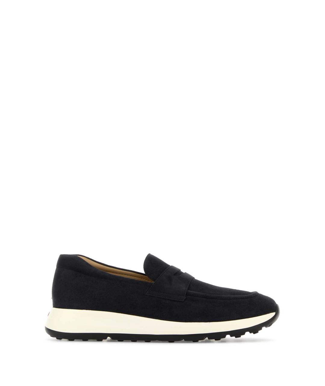 TOD'S Темно-синие замшевые лоферы, фото 1