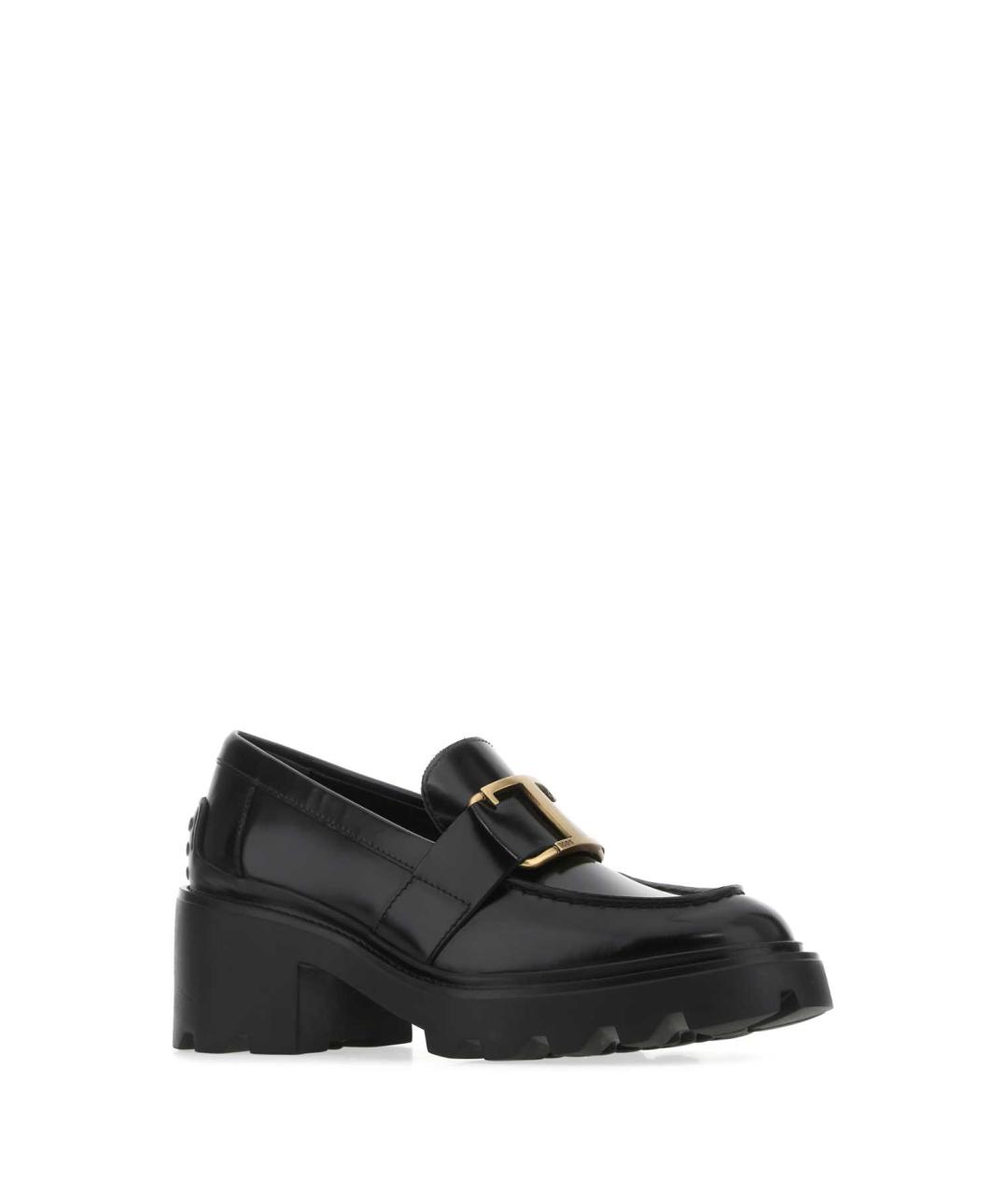 TOD'S Черные кожаные лоферы, фото 2
