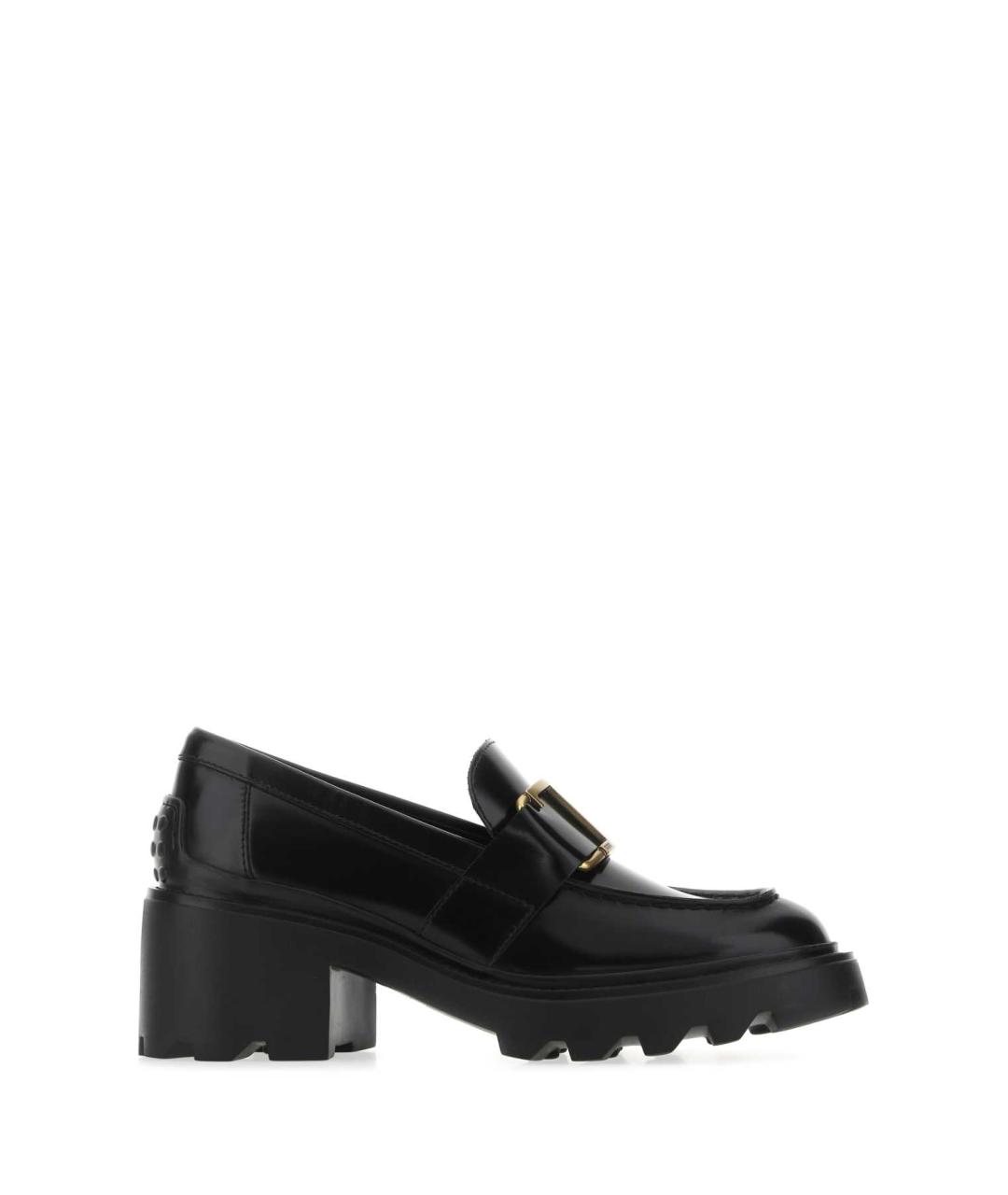 TOD'S Черные кожаные лоферы, фото 1