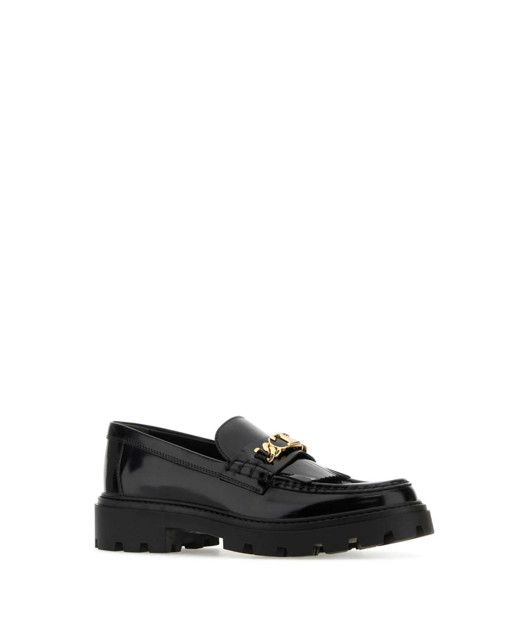 TOD'S Черные кожаные лоферы, фото 2