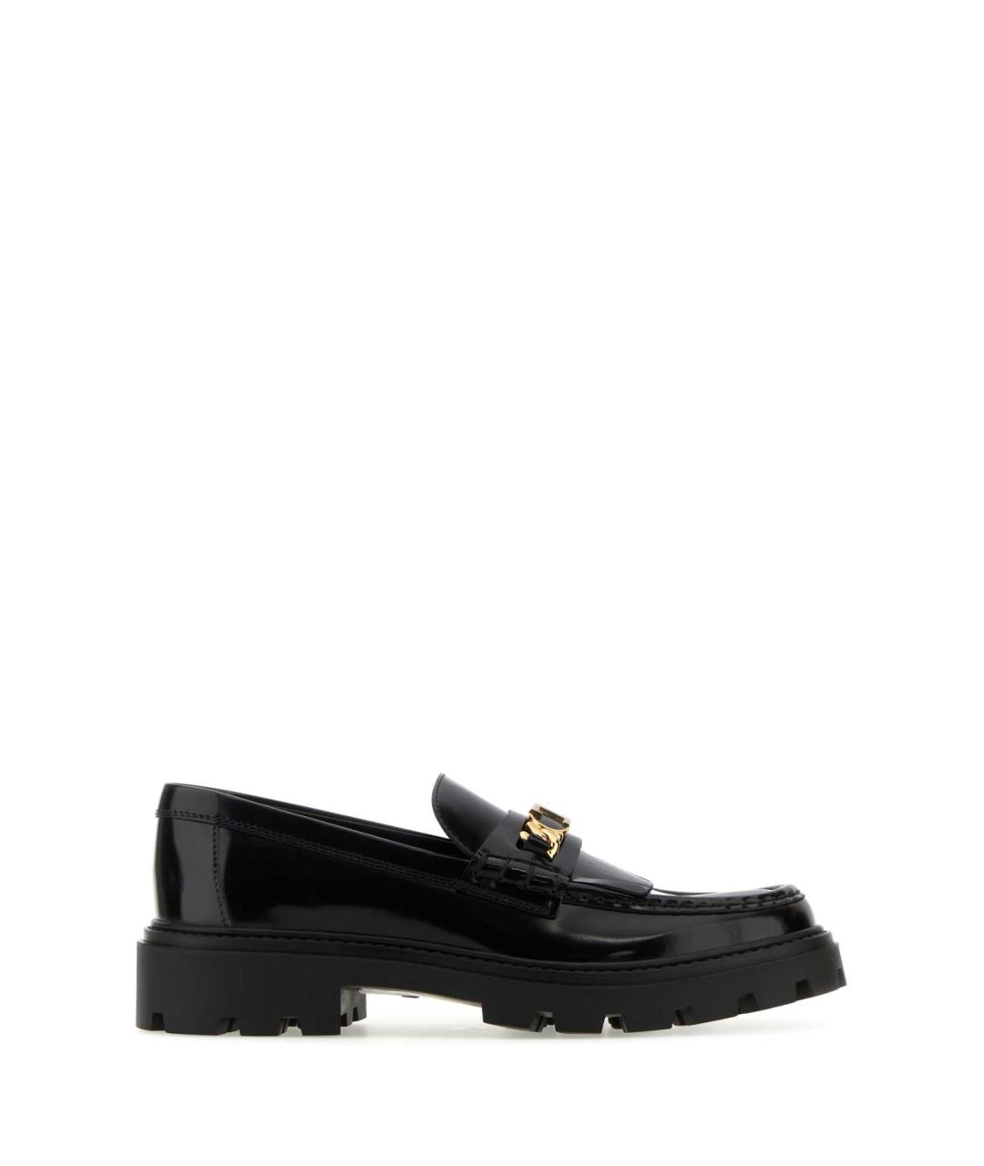 TOD'S Черные кожаные лоферы, фото 1