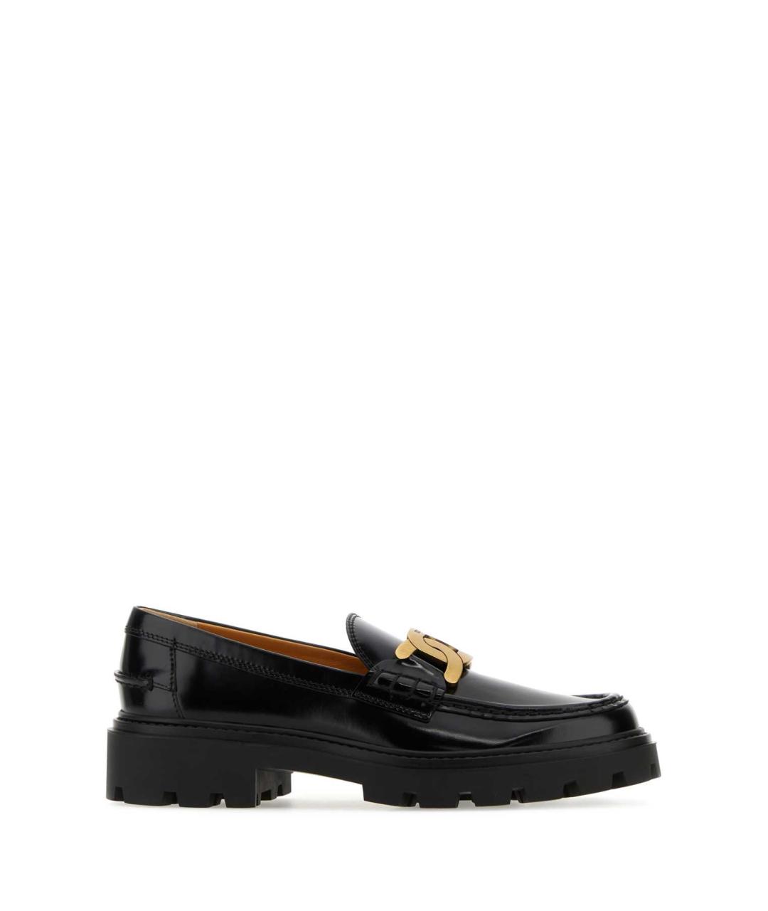 TOD'S Черные кожаные лоферы, фото 1