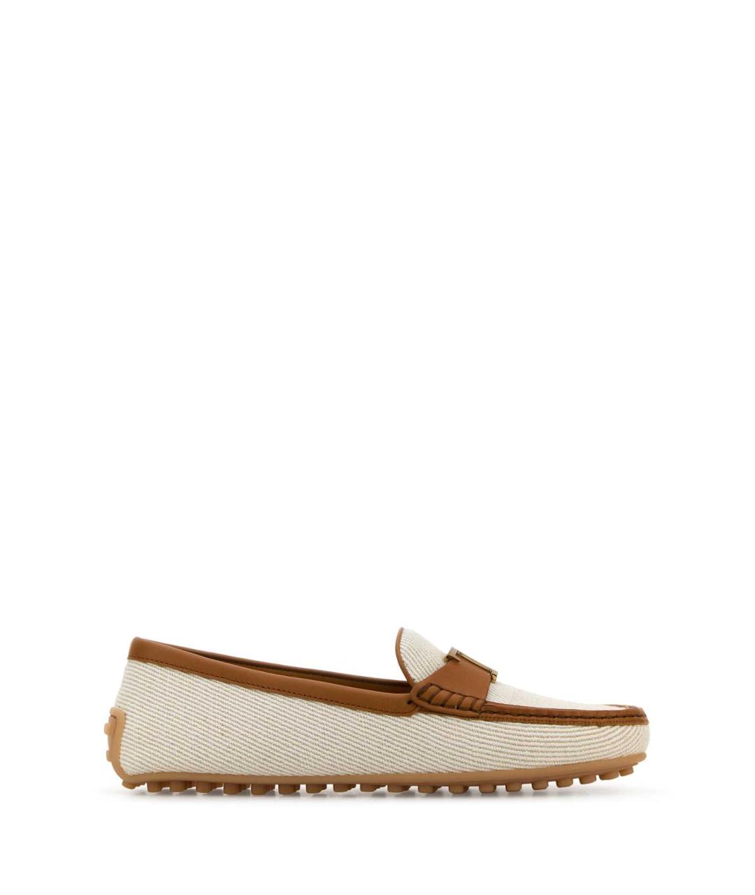 TOD'S Бежевые кожаные лоферы, фото 1