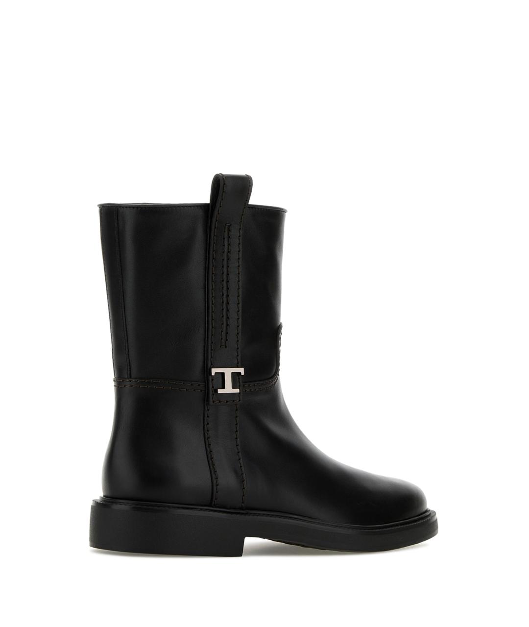 TOD'S Черные кожаные ботинки, фото 3