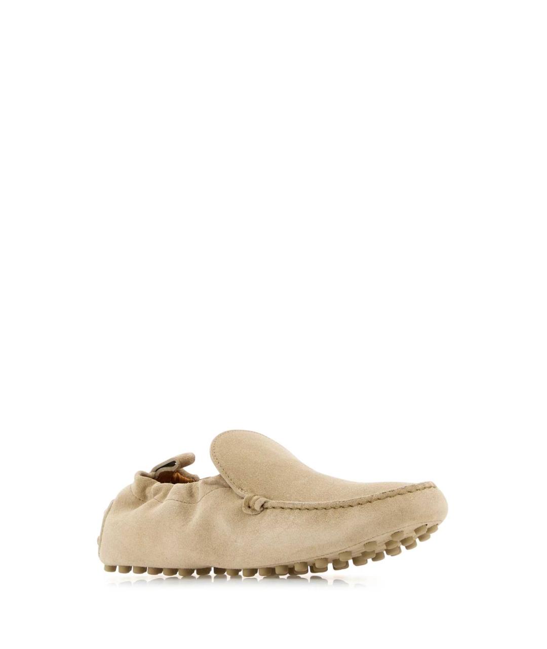 TOD'S Бежевые замшевые лоферы, фото 2