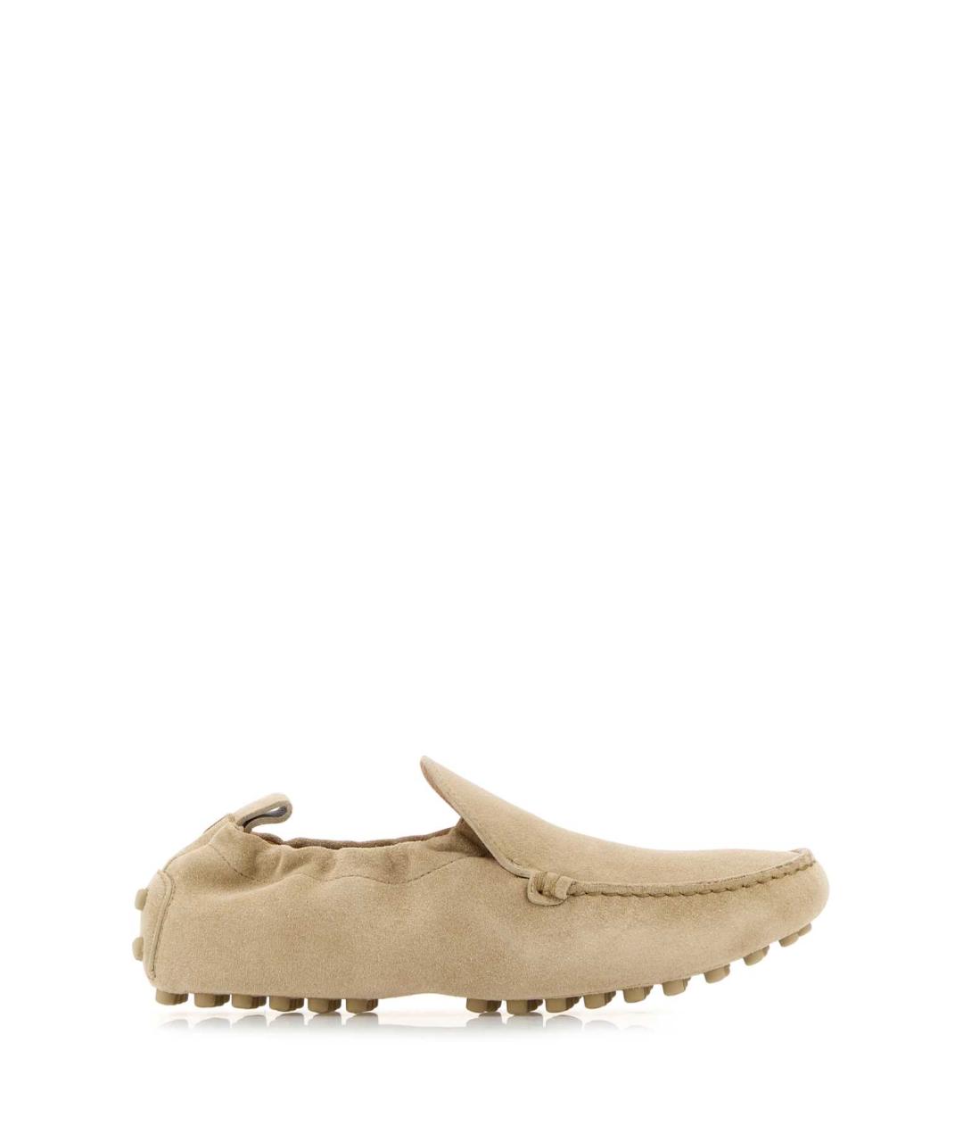 TOD'S Бежевые замшевые лоферы, фото 1