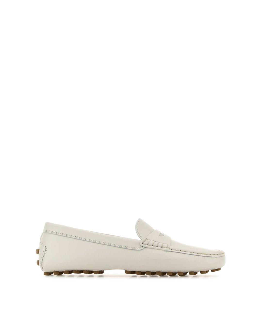 TOD'S Белые кожаные лоферы, фото 1