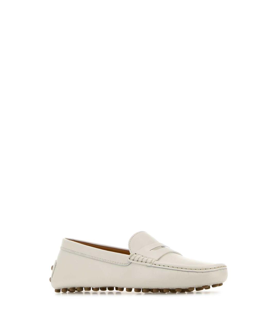TOD'S Белые кожаные лоферы, фото 2