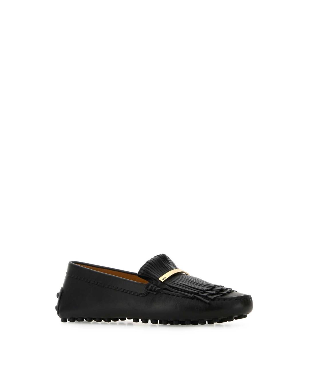 TOD'S Черные кожаные лоферы, фото 2