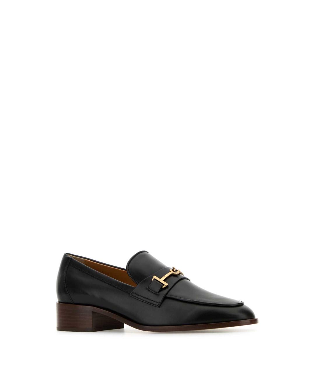 TOD'S Черные кожаные лоферы, фото 2