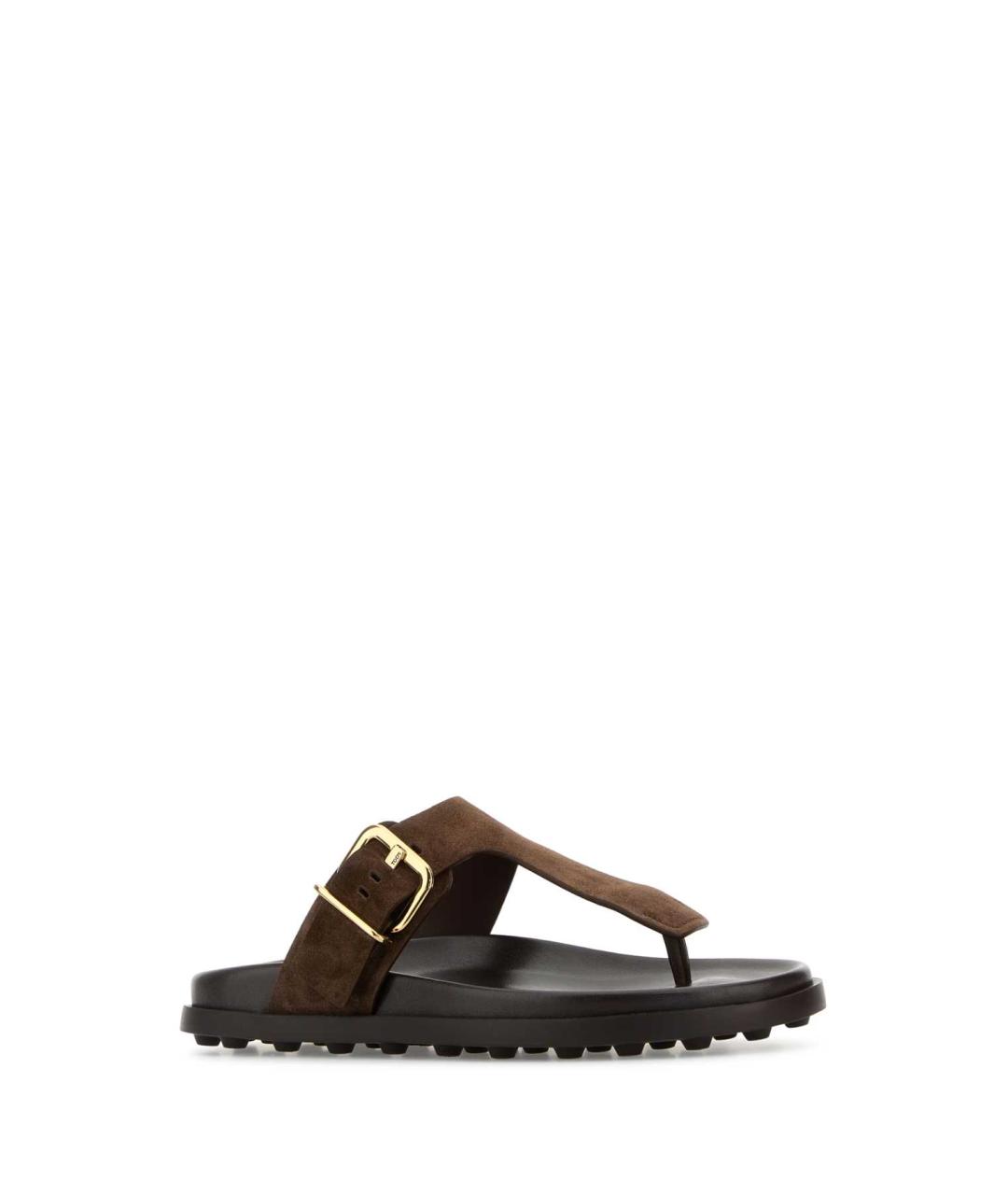 TOD'S Коричневые замшевые сандалии, фото 2