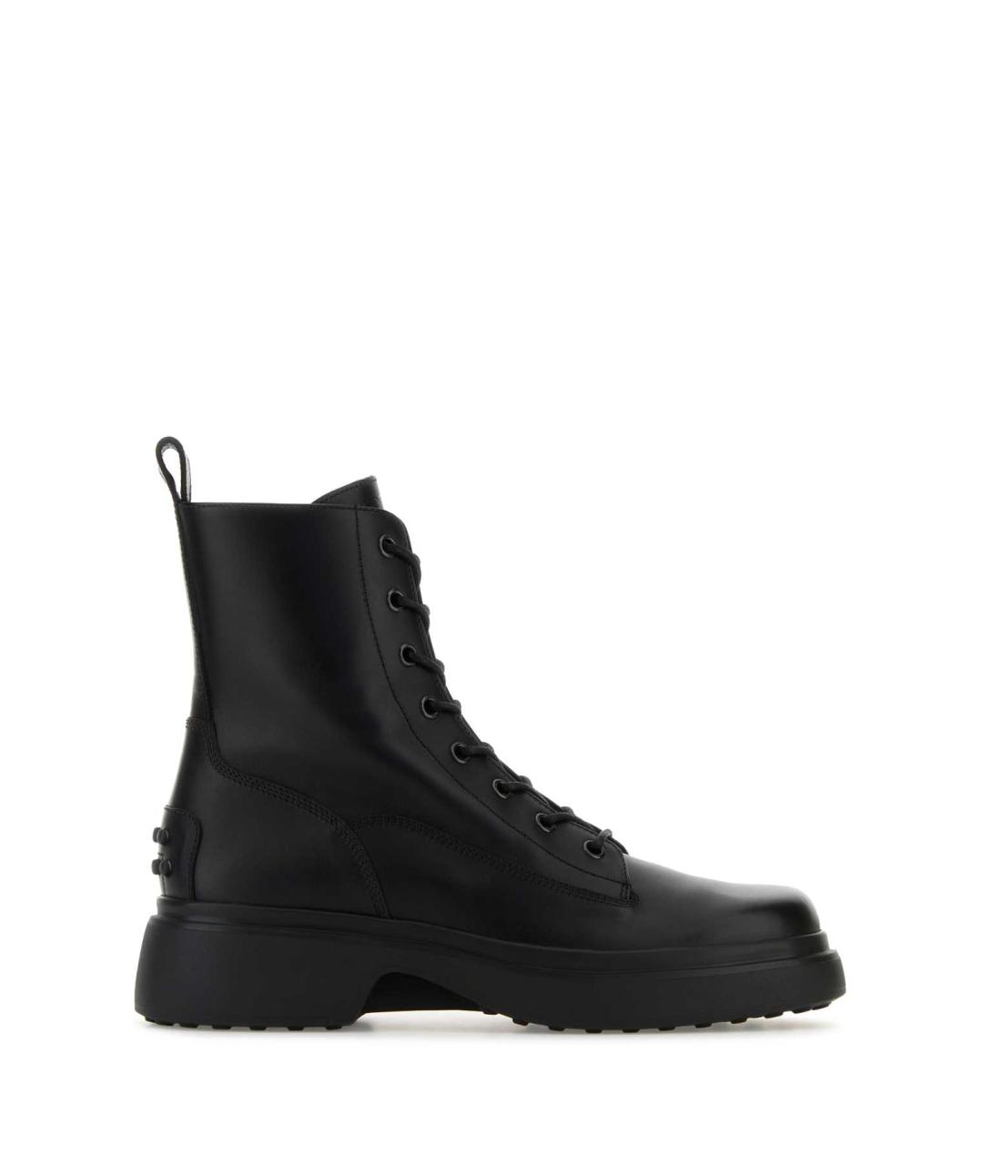 TOD'S Черные кожаные ботинки, фото 1