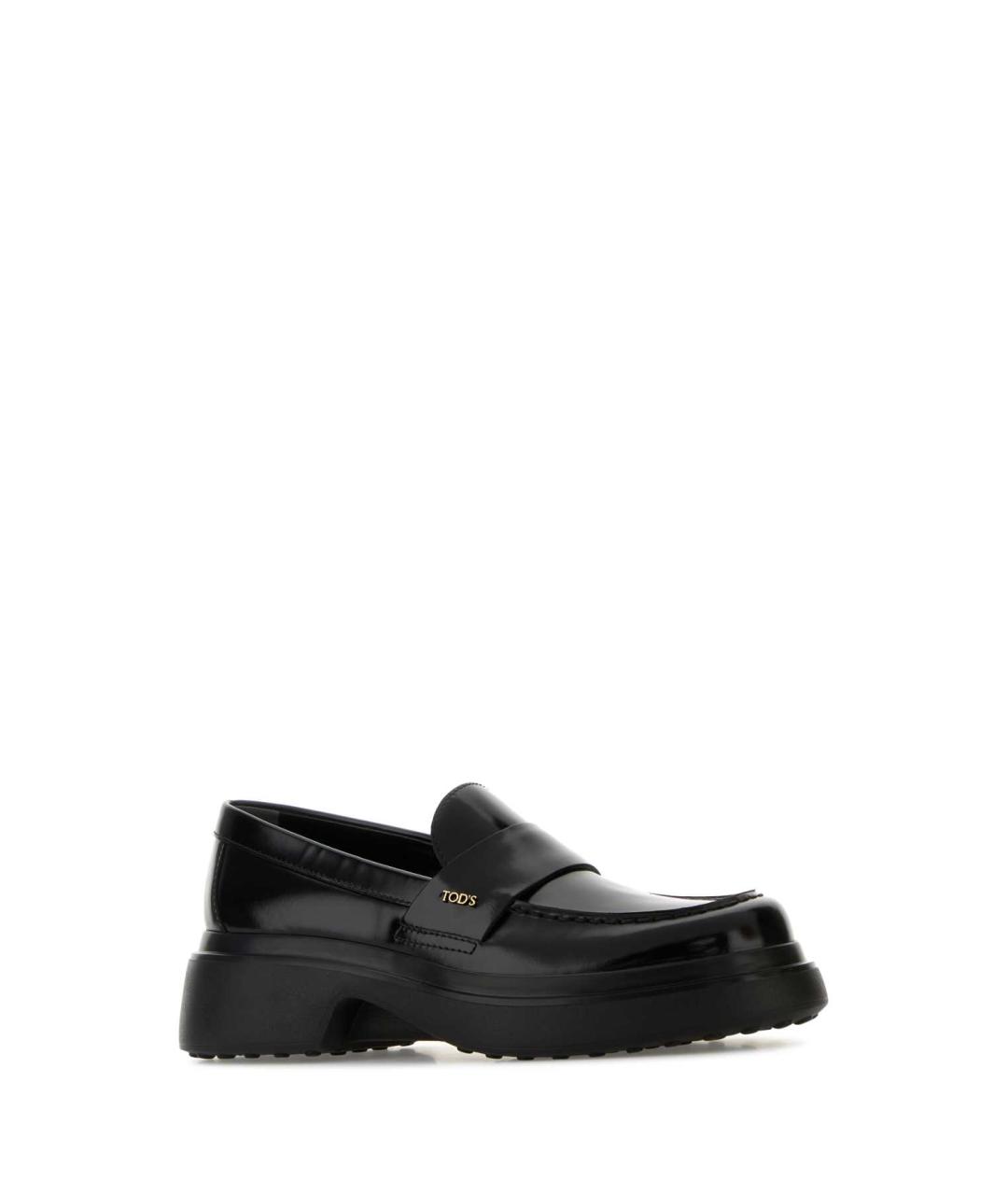 TOD'S Черные кожаные лоферы, фото 2