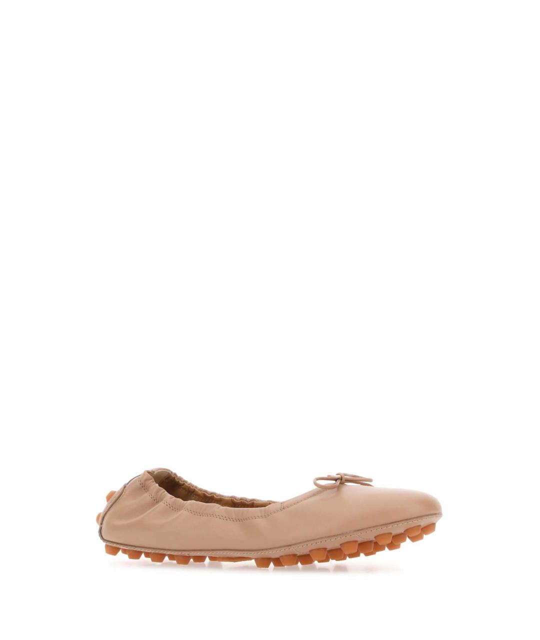 TOD'S Бежевые кожаные балетки, фото 2