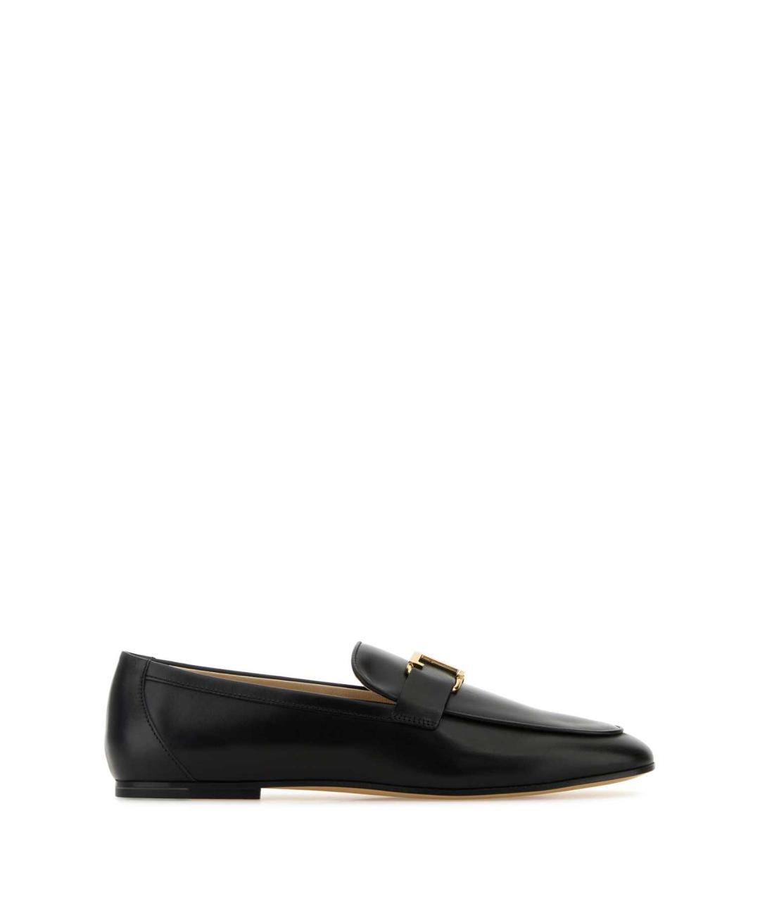TOD'S Черные кожаные лоферы, фото 1