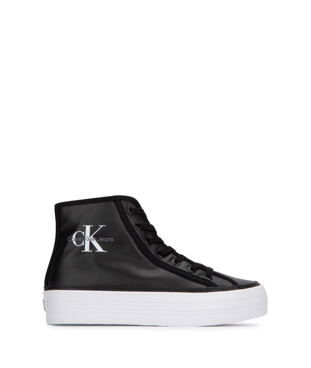 CALVIN KLEIN Черные синтетические кроссовки, фото 1